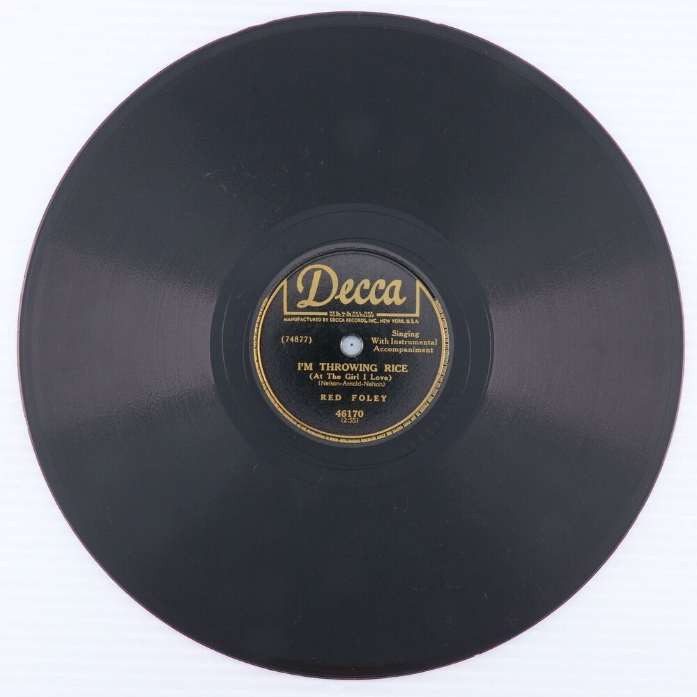 Red Foley – Tennessee Polka / I'm Throwing Rice - 1949 10" 78 rpm Record 46170 - Picture 4 of 16